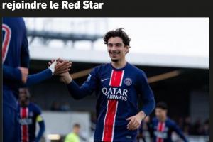 隊報：巴黎19歲小將科迪耶將加盟法乙紅星，簽約3年