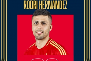 羅德里今天29歲生日，西班牙國家隊官方送祝福