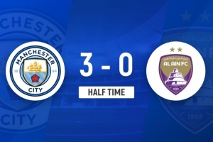 半場-曼城暫3-0艾因 京多安吊射埃切維里任意球世界波哈蘭德點射