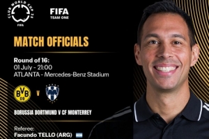 多特VS蒙特雷裁判：阿根廷裁判法昆多-特略執(zhí)法