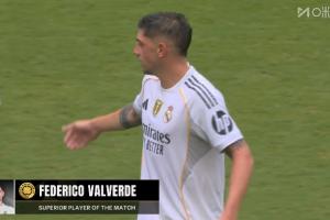 巴爾韋德當(dāng)選皇馬vs尤文全場(chǎng)最佳，4次射正&傳球成功率92.5%