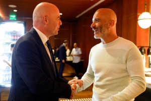 馬雷斯卡現(xiàn)場(chǎng)觀看皇馬vs尤文，并與因凡蒂諾見面