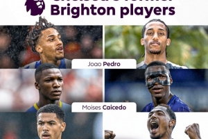 英超曬切爾西隊(duì)內(nèi)布萊頓舊將：若昂-佩德羅、凱塞多、庫(kù)庫(kù)在列