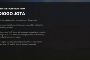 FC25悼念若塔：出于尊重，若塔UT卡將不再出現(xiàn)在卡包中&數(shù)值鎖定