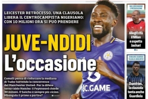 都體：尤文有意引進(jìn)藍(lán)狐后腰恩迪迪，解約金1000萬歐&與曼聯(lián)競爭