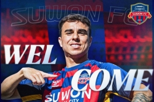 官方：前蓉城外援安德里戈加盟水原FC，將身披15號球衣