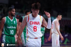 中國男籃VS約旦首發(fā)陣容：趙睿、胡明軒、朱俊龍、王俊杰、胡金秋