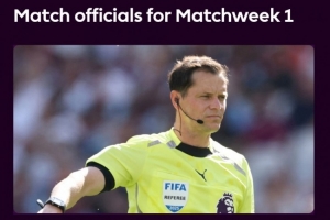 英超首輪裁判：安東尼-泰勒執(zhí)法利物浦伯恩茅斯 胡珀吹曼聯(lián)阿森納