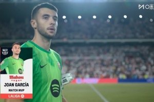 6次撲救！官方：巴薩門將霍安-加西亞當(dāng)選戰(zhàn)平巴列卡諾全場(chǎng)最佳