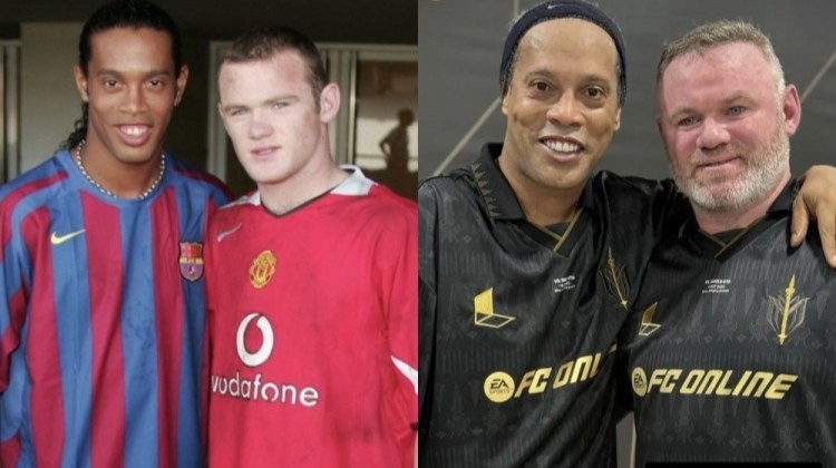 跨越20年~小羅和魯尼合影對比，歲月對誰“下手”更狠？??