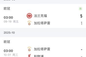 將戰(zhàn)利物浦！加拉塔薩雷土超7場全勝，歐冠上輪慘敗+18場輸了12場