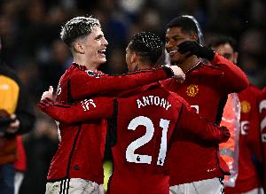 都很好??曼聯(lián)贏球，拉什福德霍伊倫進(jìn)球奧納納零封加納喬險(xiǎn)造點(diǎn)