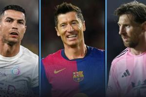 現(xiàn)役射手榜前十：C羅梅西萊萬(wàn)前三，蘇牙600球第四，內(nèi)馬爾第10