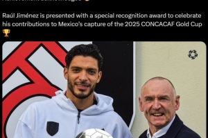 帶墨西哥贏得金杯賽！官方：34歲中鋒希門尼斯獲PFA特別表彰獎(jiǎng)