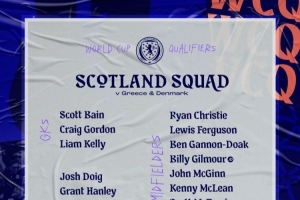 蘇格蘭名單：羅伯遜、麥金、蒂爾尼、麥克托米奈、吉爾莫在列