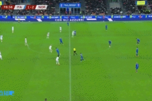 踢不過！巴斯托尼出球被鮑勃攔截 哈蘭德光速雙響，意大利1-3落后