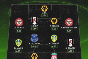 WhoScored本賽季英超評分最低陣容：伊薩克、特勞雷、田中碧在列