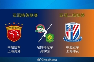 26-27賽季亞冠中國球隊(duì)參賽資格基本確定：海港、河南/國安、申花