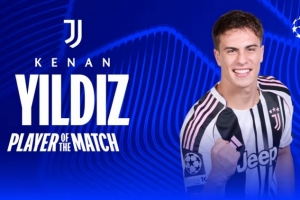 替補(bǔ)策動(dòng)3球！官方：伊爾迪茲當(dāng)選尤文vs博德閃耀全場(chǎng)最佳球員