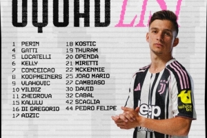 尤文對(duì)陣卡利亞里大名單：弗拉霍維奇、伊爾迪茲在列，加蒂回歸