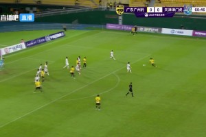 角球造混亂！馬俊亮混戰(zhàn)破門，廣州豹1-0領(lǐng)先津門虎