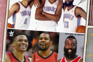 此事誰能料？雷霆三少都成火箭球員了！杜蘭特+威少+哈登?。?！