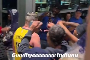 雷霆球迷奪冠后群嘲步行者16號詹姆斯-約翰遜球迷??????