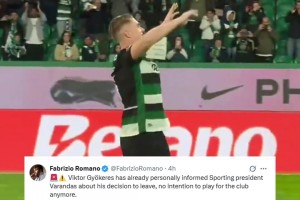 ??羅馬諾：約克雷斯已親自告知葡體主席不再為球隊效力