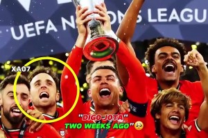 歐國聯(lián)捧杯時若塔在B費和C羅身后一起歡呼慶祝，而今……??