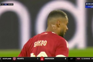 畢巴2-2再次追平！桑納迪頭球攻門，皮球打到加克波臉上彈進球門