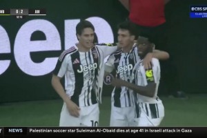 這球進(jìn)的漂亮！坎比亞索小角度爆射破門梅開二度！