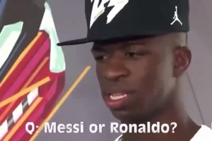 維尼修斯早期采訪：偶像是內(nèi)馬爾，相較C羅更喜歡梅西！