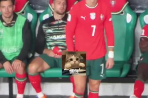 自己辛苦反超的比分就這么被扳平，場邊C羅很無奈??