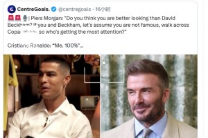 C羅比小貝帥？摩根：這可能會引發(fā)比C羅vs梅西之爭更大的全球辯論