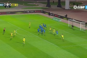 C羅任意球打到人墻，安吉洛接著一腳貼地死角破僵