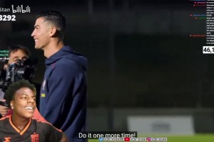 抓住漏洞擊??！C羅挑戰(zhàn)機器人守門員